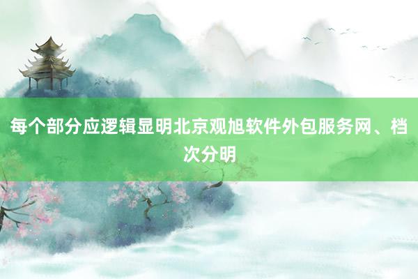 每个部分应逻辑显明北京观旭软件外包服务网、档次分明